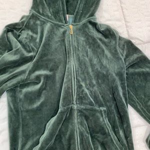 green velour juicy couture sweatshirt